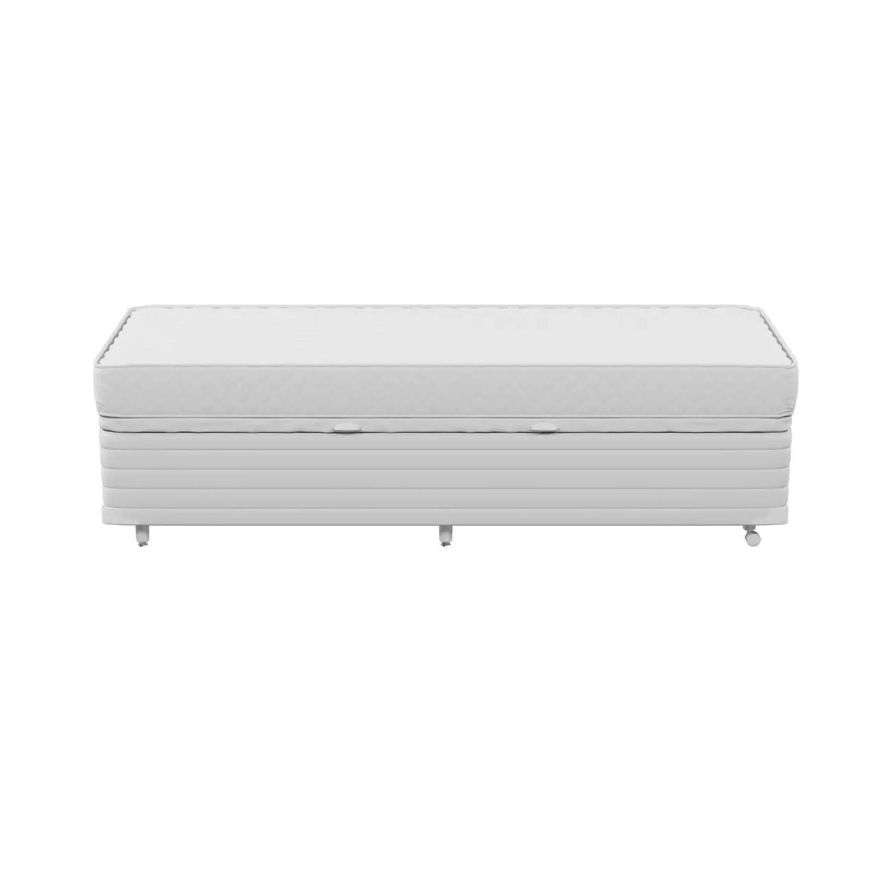 CAMA BOX DE SOLTEIRO 88 COM BAÚ MAX DOSS - BRANCO/BRANCO - Foto 3