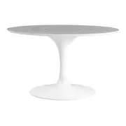 BASE DE MESA DE JANTAR CENTRAL OVAL AU 1,98 M TULIPE - BRANCO BRILHANTE - Foto 1