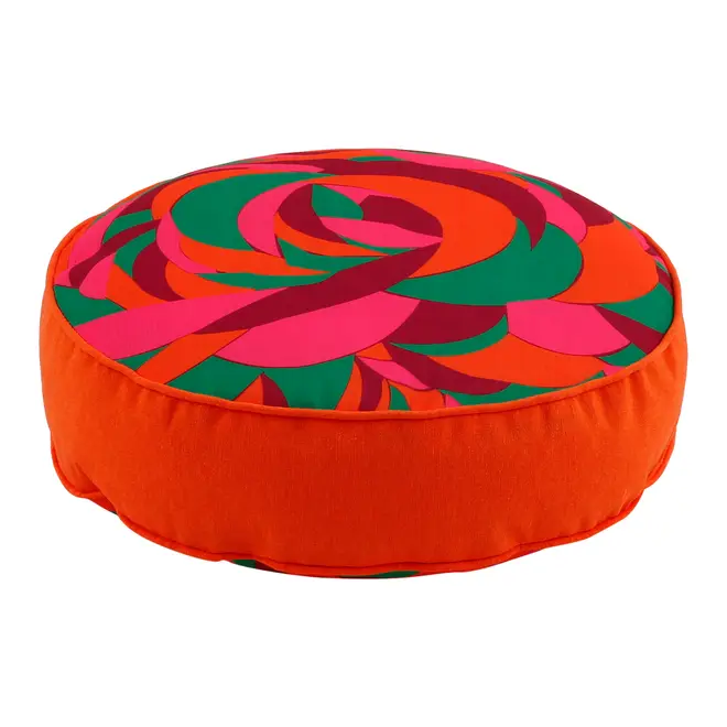 FUTON REDONDO 43 CM VIBRA VERÃO - LARANJA/AÇAY - Foto 1
