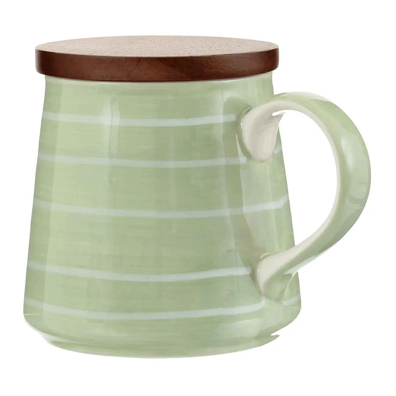 CANECA COM TAMPA 325 ML LINJER - SÁLVIA/BRANCO - Foto 3