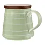CANECA COM TAMPA 325 ML LINJER - SÁLVIA/BRANCO - Foto 3