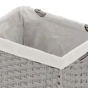 CESTO DOBRÁVEL 60 CM X 40 CM X 30 CM NID - CINZA PROVENCE/NATURAL - Foto 8