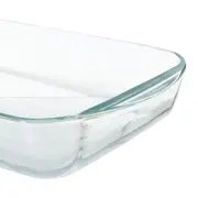 TRAVESSA REFRATRÁRIA COM TAMPA 39 CM X 24 CM DOLIA GLASS - INCOLOR/CAMELO - Foto 7