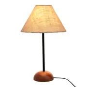 LUMINÁRIA DE MESA PILAR C/CUP A - NOZES/PRETO - Foto 1
