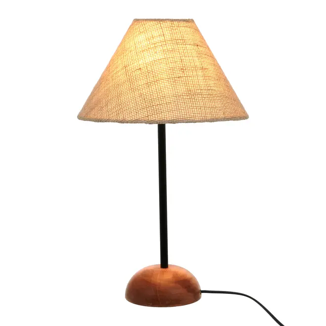 LUMINÁRIA DE MESA PILAR C/CUP A - NOZES/PRETO - Foto 1
