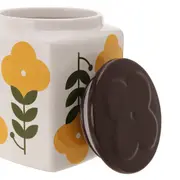 POTE HERMÉTICO 840 ML BLOOMBELOT - AMARELO HANBAR/MARROM DE LEI - Foto 4