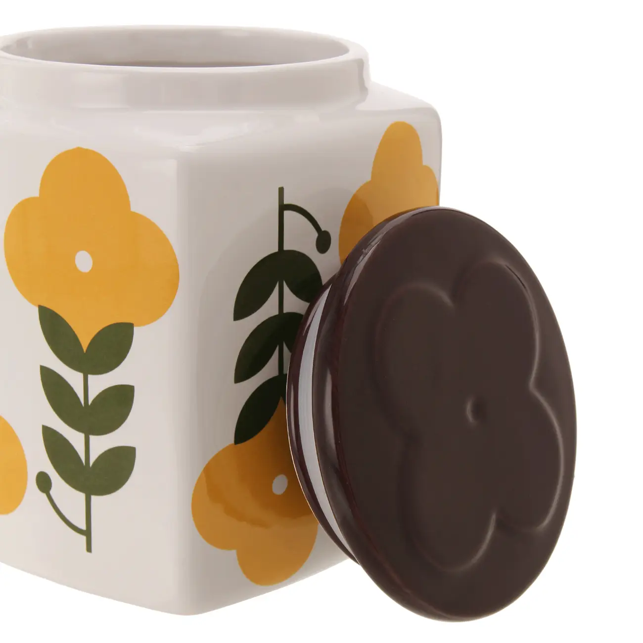 POTE HERMÉTICO 840 ML BLOOMBELOT - AMARELO HANBAR/MARROM DE LEI - Foto 4
