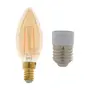 LÂMPADA VELA FILAMENTO E14 E27 3W 220V LUZ AMARELA TASCHIBRA - HANBAR - Foto 1