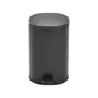 LIXEIRA COM PEDAL 5 L DEPP - PRETO/PRETO - Foto 4