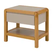 MESA DE CABECEIRA 1 GAVETA KANT - CAMELO/AMÊNDOA - Foto 2