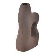 VASO DECORATIVO 20 CM SHIMO - MARROM/MANJERICÃO - Foto 4