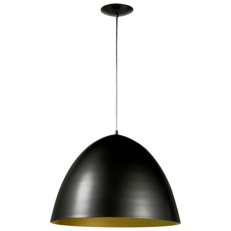 LUMINÁRIA DE TETO ROOF - PRETO/OURO - Foto 1