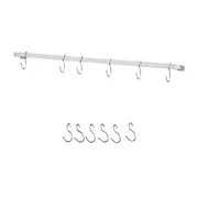 KIT SUPORTE 60 CM C/GANCHOS READY - CROMADO - Foto 2