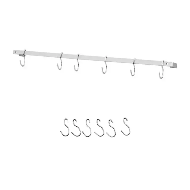 KIT SUPORTE 60 CM C/GANCHOS READY - CROMADO - Foto 2