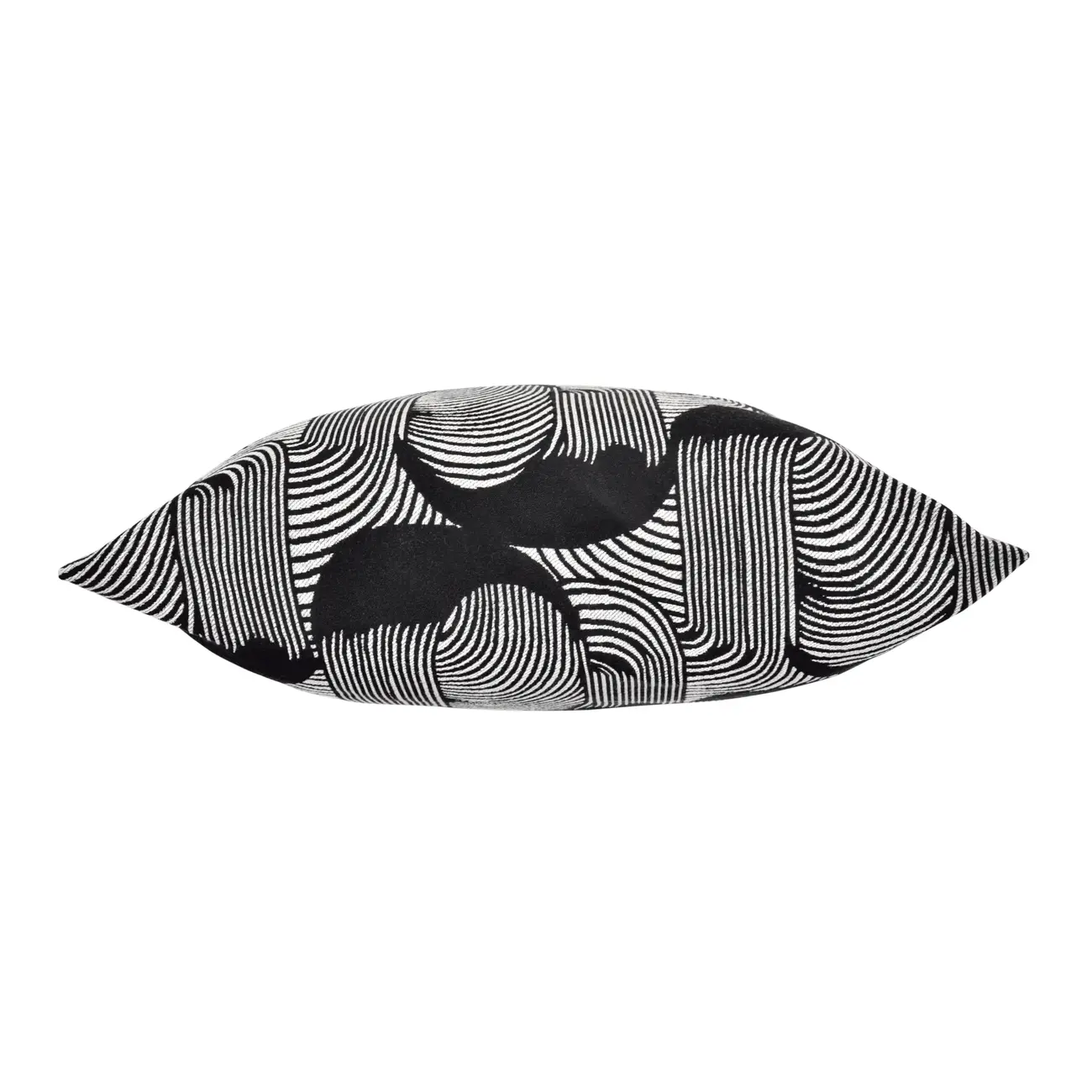 CAPA PARA ALMOFADA 45 CM X 45 CM SINUOUS - PRETO/CREAM - Foto 3