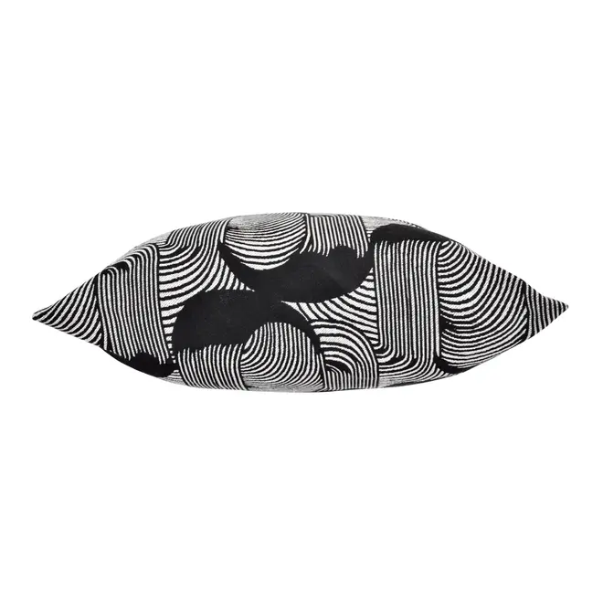 CAPA PARA ALMOFADA 45 CM X 45 CM SINUOUS - PRETO/CREAM - Foto 3