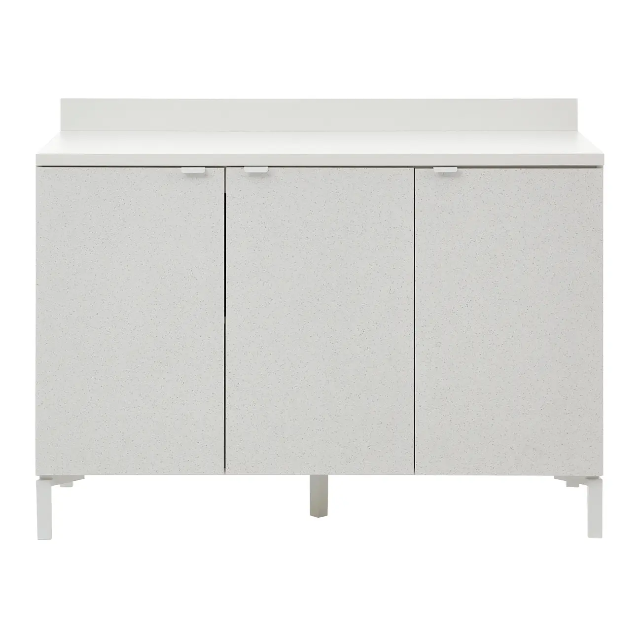 ARMÁRIO INFERIOR 120 3P C/TAMPO SLEEK - BRANCO/GRANILITE - Foto 1