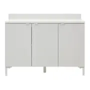 ARMÁRIO INFERIOR 120 3P C/TAMPO SLEEK - BRANCO/GRANILITE - Foto 1
