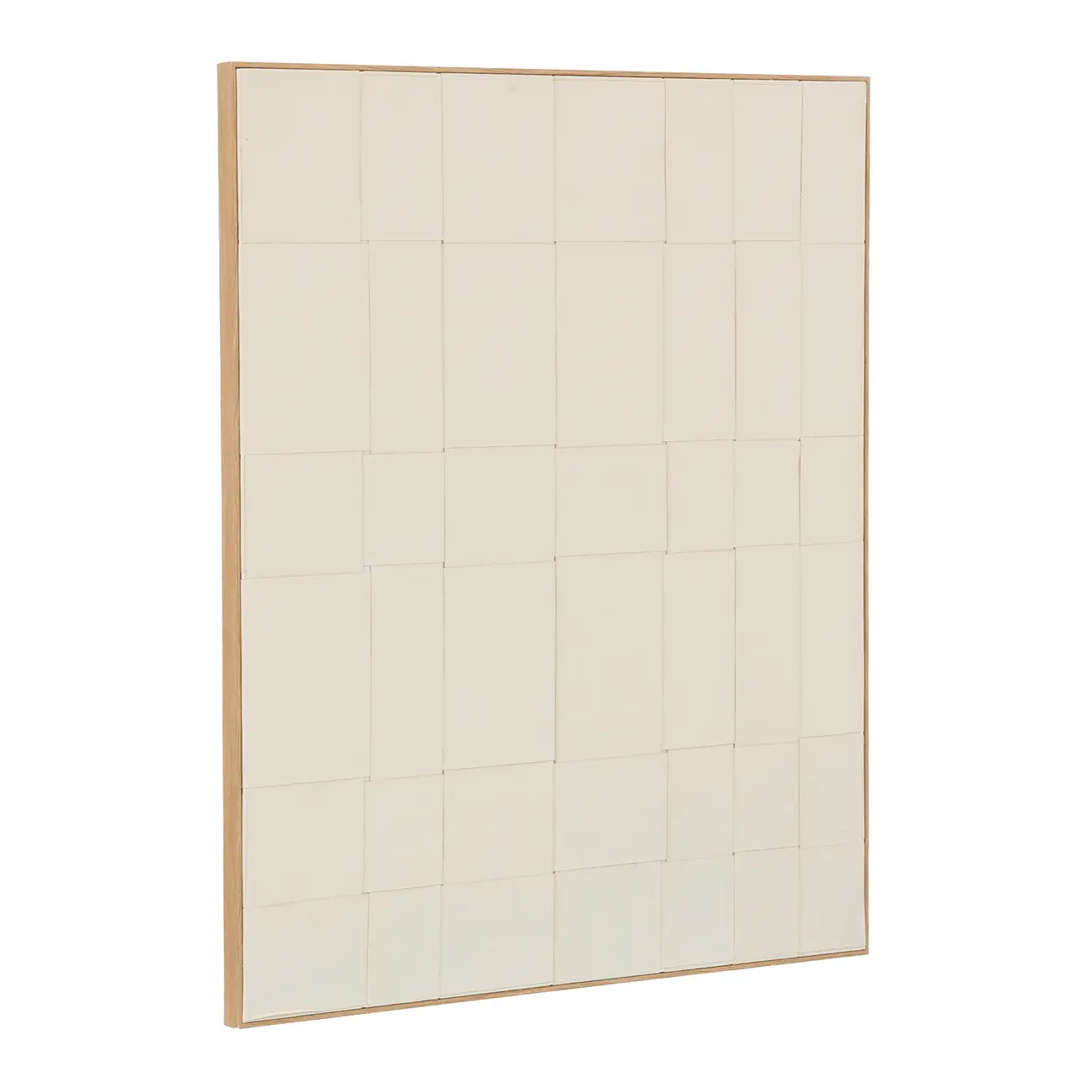 QUADRO 80 CM X 1 M LINEN SQUARE - MADEIRA/BRANCO - Foto 2