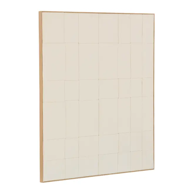 QUADRO 80 CM X 1 M LINEN SQUARE - MADEIRA/BRANCO - Foto 2