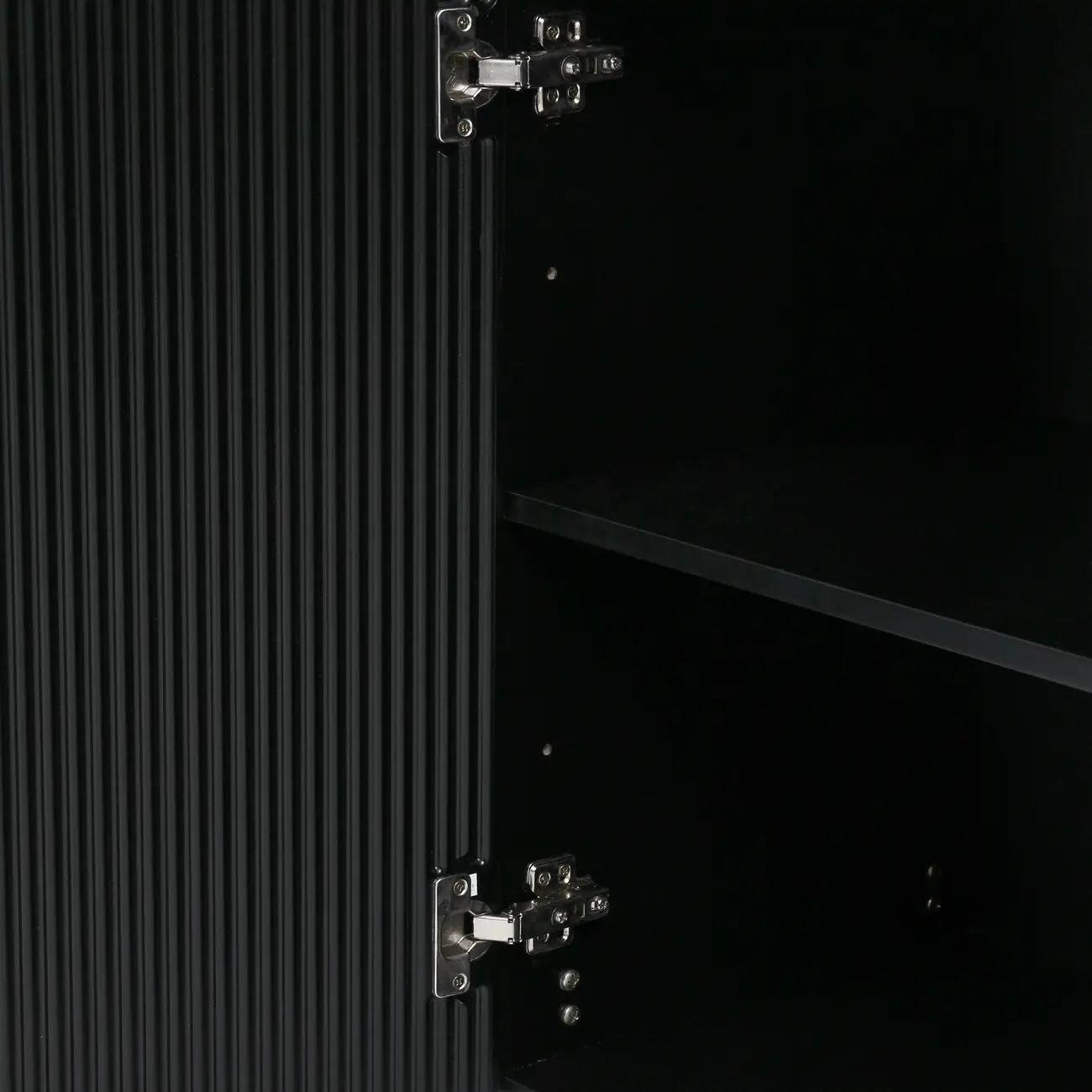BUFFET 3 PORTAS 1,65 M X 40 CM RIBS - PRETO/PRETO - Foto 12