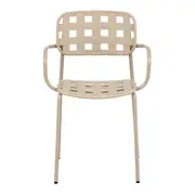 CADEIRA COM BRAÇOS CRISS-CROSS - CAMELO/CAMELO - Foto 1