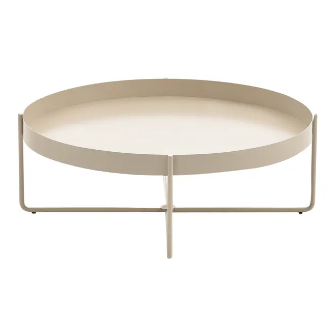 MESA DE CENTRO REDONDA 70 CM PIRIZ - AREIA - Foto 2