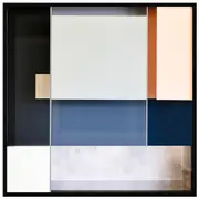 QUADRO MONDRIAN I 80 CM X 80 CM - MULTICOR/PRETO - Foto 1