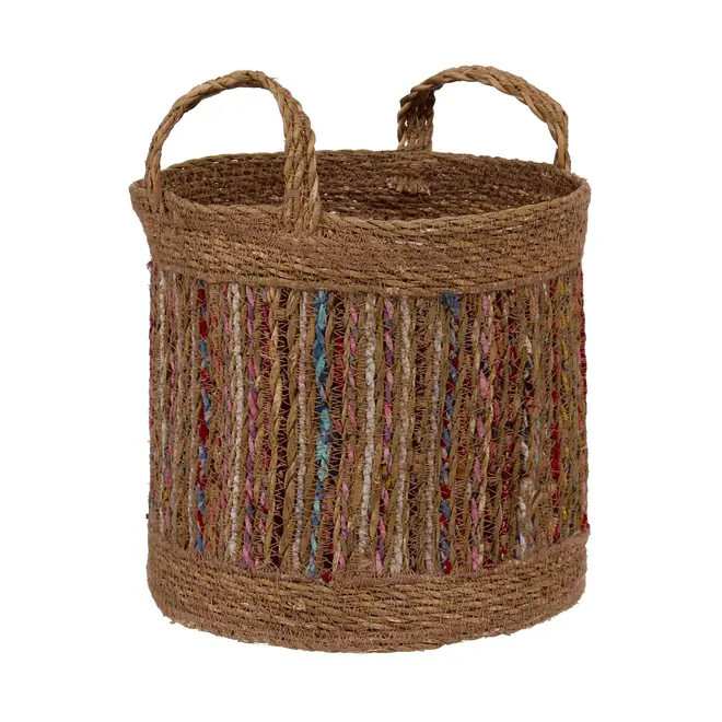 CESTO 26 CM X 26 CM X 26 CM COCAL - FIBRA CLARA/MULTICOR - Foto 3