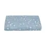 LENÇOL COM ELÁSTICO JÚNIOR INFANTIL 78 CM X 1 62 M X 18 CM DELICADÊ CADÊ - BLEU CENDRÉ/OFF WHITE - Foto 1