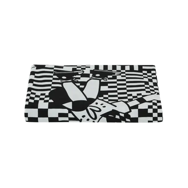 LENÇOL COM ELÁSTICO JÚNIOR 78 CM X 1,62 M X 18 CM OLLIE - FLANDRES/PRETO - Foto 1