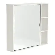 ARMÁRIO DE BANHEIRO COM ESPELHO 1 PORTA 80 CM X 70 CM SLEEK - BRANCO/PRATA - Foto 5