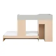 SISTEMA DE QUARTO INTEGRADO COM ESCRIVANINHA E ARMÁRIO YOUNG - NATURAL WASHED/FLANDRES - Foto 8