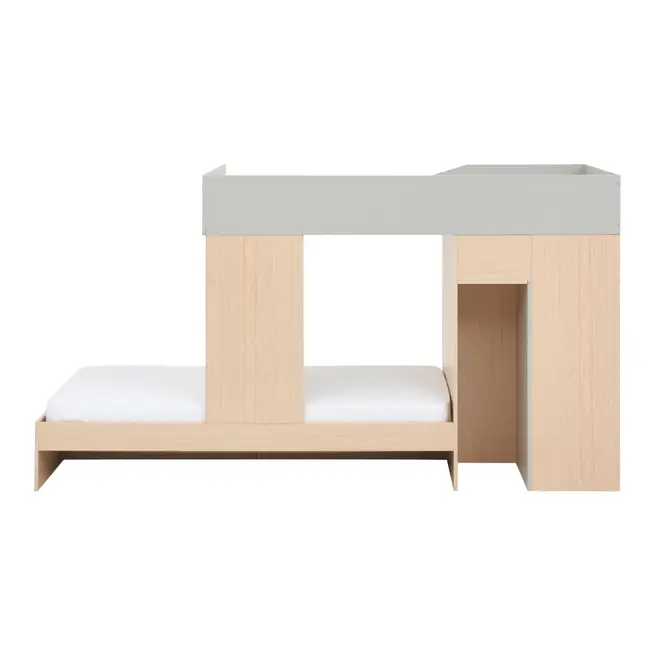 SISTEMA DE QUARTO INTEGRADO COM ESCRIVANINHA E ARMÁRIO YOUNG - NATURAL WASHED/FLANDRES - Foto 8