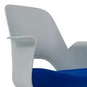 CADEIRA HOME OFFICE VÓRTEX - CINZA CLARO/AZUL COBALTO - Foto 7
