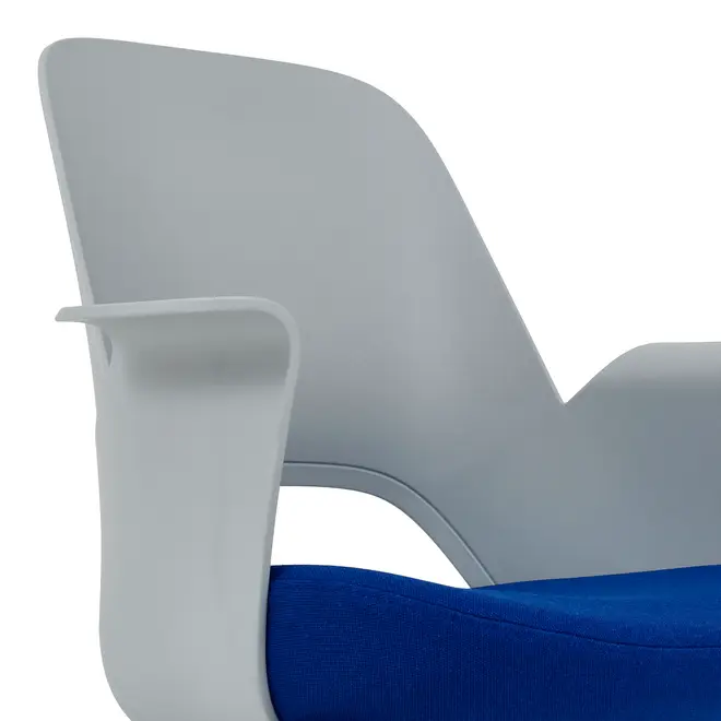 CADEIRA HOME OFFICE VÓRTEX - CINZA CLARO/AZUL COBALTO - Foto 7