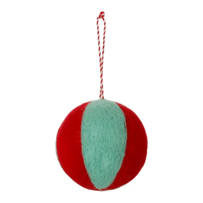 KIT COM 2 PINGENTES BOLAS COLORFUN XMAS - VERMELHO/SORBET DE MENTA - Foto 4