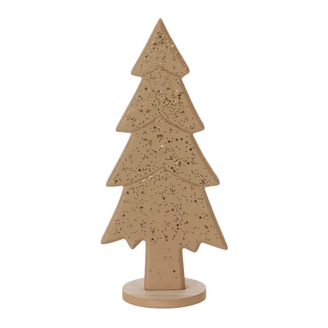 ADORNO ÁRVORE CLEAN 29 CM VILAREJO NOEL - ÁLAMO/OURO - Foto 3