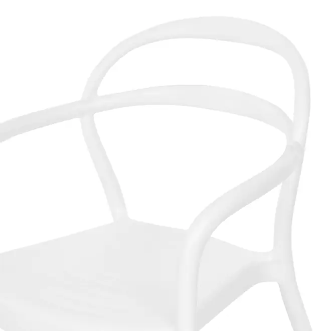 CADEIRA EMPILHÁVEL COM BRAÇOS THONIX - BRANCO - Foto 6