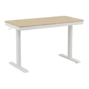 MESA DE ESCRITÓRIO REGULÁVEL E ELÉTRICA 1 GAVETA 1,18 M X 60 CM ELEVATION PLUS - BRANCO/CARVALHO - Foto 7
