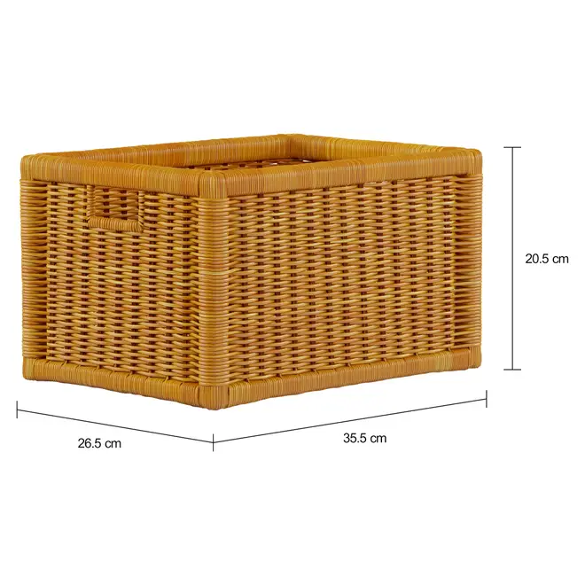 CESTO 35 CM X 26 CM X 20 CM MINDIR - FIBRA NATURAL - Foto 2
