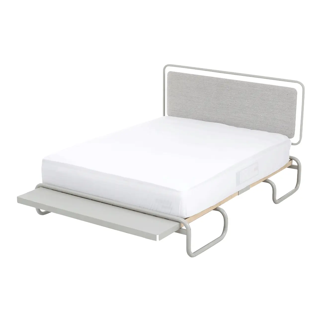 CAMA QUEEN COM BANCO E CABECEIRA INNA - FLANDRES/CINZA - Foto 1