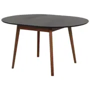MESA DE JANTAR ELÁSTICA REDONDA 1,05 M/1,45 M OREGON - NOZES/PRETO - Foto 3