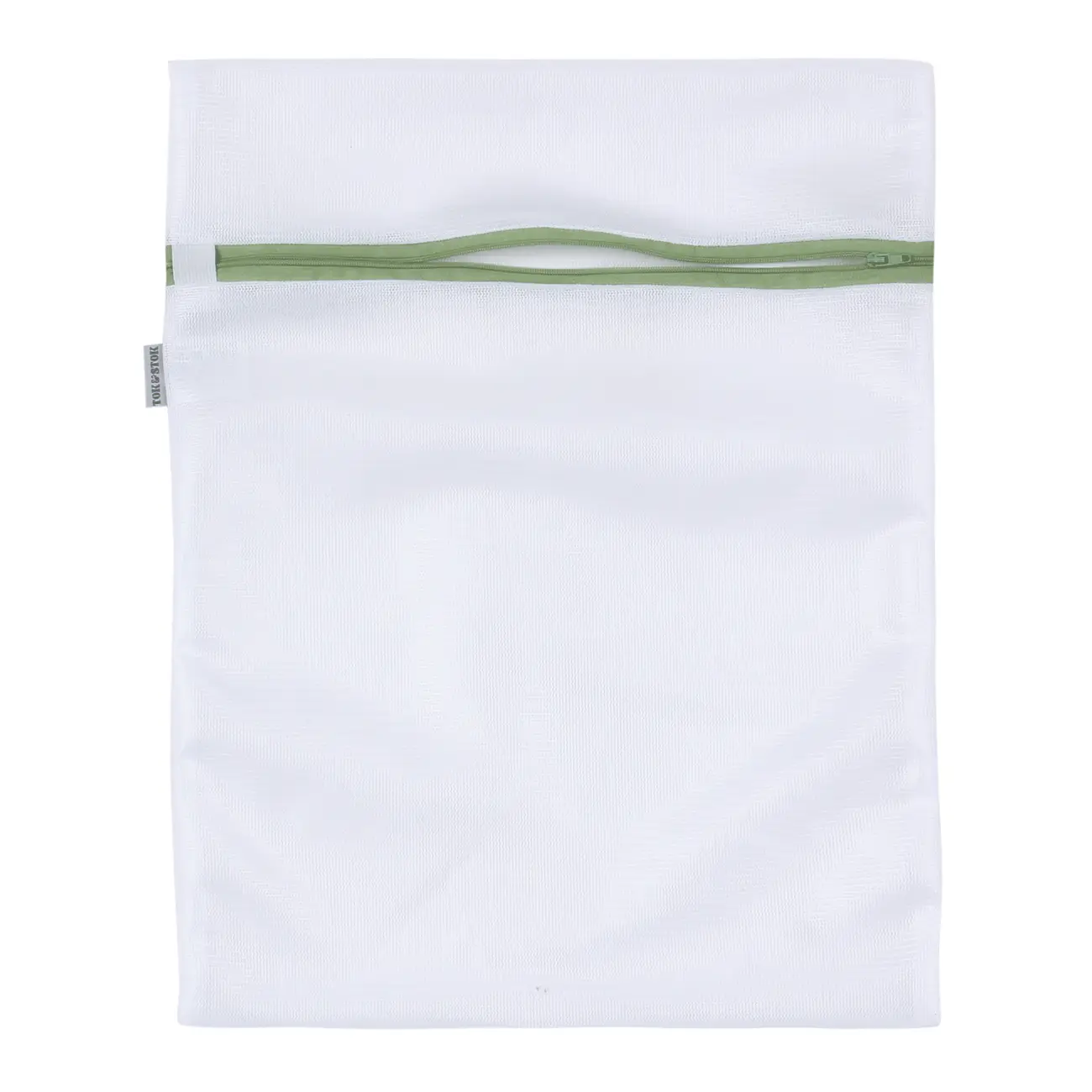 SACO PROTETOR PARA LAVAR ROUPA 40 CM X 31 CM SAFE - BRANCO/SÁLVIA - Foto 3