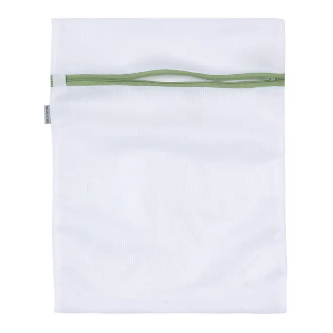 SACO PROTETOR PARA LAVAR ROUPA 40 CM X 31 CM SAFE - BRANCO/SÁLVIA - Foto 3