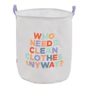 CESTO PARA ROUPAS WHO NEEDS CLEAN - BRANCO/CORES CALEIDOCOLOR - Foto 1
