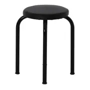 BANQUINHO EMPILHÁVEL TUBULAR - PRETO/PRETO - Foto 2