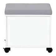 LOCKER COM RODÍZIOS E 1 PORTA BASCULANTE ALETA - BRANCO/CINZA CLARO - Foto 4