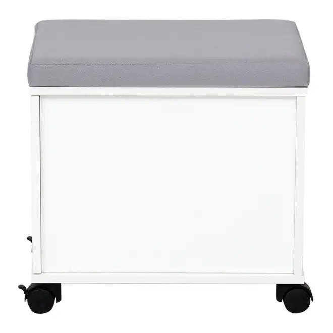 LOCKER COM RODÍZIOS E 1 PORTA BASCULANTE ALETA - BRANCO/CINZA CLARO - Foto 4