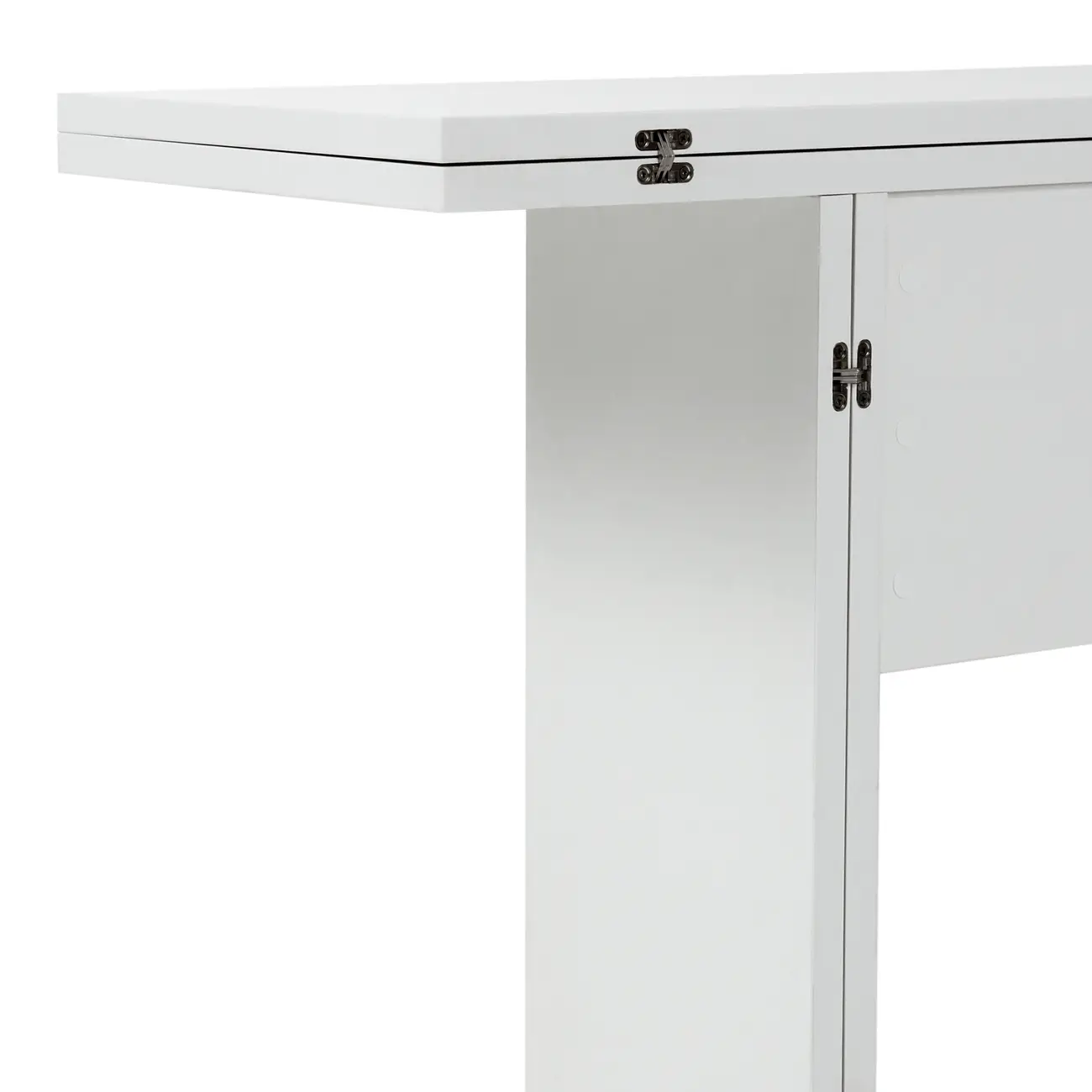 MESA DE JANTAR DOBRÁVEL 1,60 M X 42 CM/85 CM FLIP-FLOP - BRANCO - Foto 9
